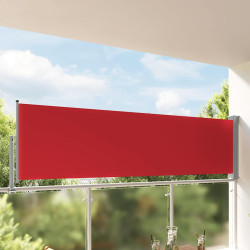 Toldo lateral retrátil para pátio 100x300 cm vermelho