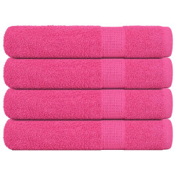 Toalhas frogn 4 pcs 100x200 cm 360 g/m² rosa