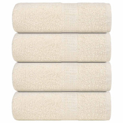 Toalhas de rosto frogn 4 peças creme 30x30 cm 360 g/m²