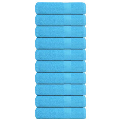 Toalhas de banho frogn 10 pcs 70x140 cm 360 g/m² turquesa
