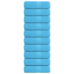 Toalhas de rosto frogn 10 unidades turquesa 30x30 cm 360 g/m²