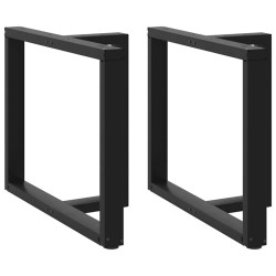 Pés de mesa de jantar em forma de t, 2 peças, preto, 90x35x(72-73) cm, aço