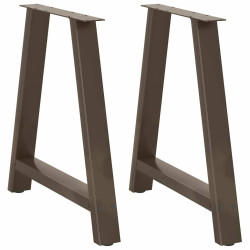 Pés de mesa de jantar em formato a, 2 peças, 70x(72-73) cm, aço