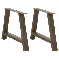 Pés para mesa de centro em formato a, 2 peças, 70x (42-43) cm, aço