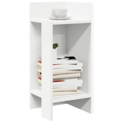 Mesa lateral com prateleira 110x50x103 cm branco