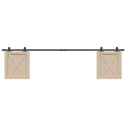 Kit para armário deslizante aço carbono 213 cm