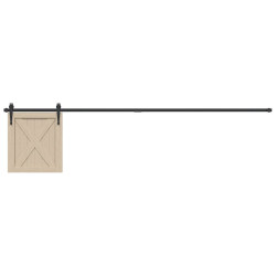 Kit para armário deslizante aço carbono 213 cm