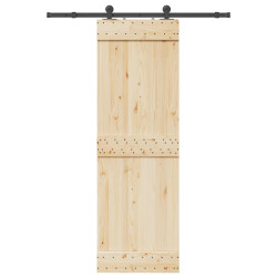 Kit de ferragens para porta deslizante 152,5 cm aço preto