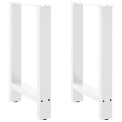 Pés para mesa de jantar , 2 peças, 50x (72-73) cm, branco, aço
