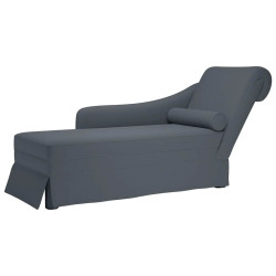 Chaise lounge c/ reforço/apoio de braços direito veludo