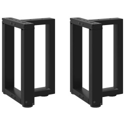 Pés para mesa de centro em forma de t, 2 peças, preto, 38x25x(42-43) cm, aço