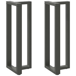 Pés para mesa de bar em forma de t, 2 peças, antracite, 50x35x(110-111) cm, aço