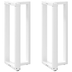 Pés de mesa de bar em forma de t, 2 peças, branco, 40x35x(100-101) cm, aço