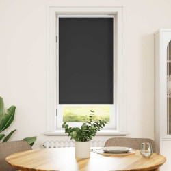 Cortina de rolo blackout, 64,4 x 120 cm, largura do tecido 60 cm, preta.