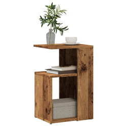 Mesa de apoio madeira velha 36x30x56 cm madeira trabalhada