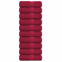 Toalhas de bidé frogn 10 pcs 30x50 cm 360 g/m² bordô