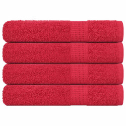 Toalhas frogn 4 pcs 100x200 cm 360 g/m² vermelho