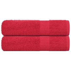 Toalhas de banho frogn 2 pcs 100x150 cm 360 g/m² vermelho