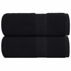 Toalhas de bidé frogn 2 pcs 30x50 cm 360 g/m² preto