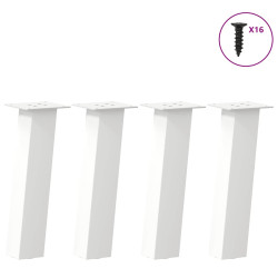 Pés para mesa de centro 4 peças, branco, 30 cm, aço