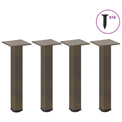 Pés para mesa de centro 4 peças aço natural 42-44 cm aço