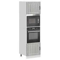 Armários forno 2pcs kalmar derivados de madeira cinzento sonoma