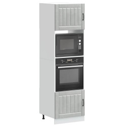 Armários forno 2pcs lucca derivados madeira cinzento cimento