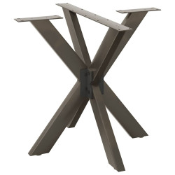 Pé de mesa de jantar em formato de aranha, preto, 85x85x(72-73) cm, aço