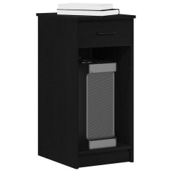 Suporte torre de computador com gaveta 35x45x77 cm preto