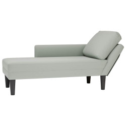 Chaise lounge c/ almofada/apoio de braços direito veludo