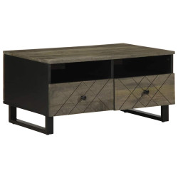 Mesa de centro 80x54x40 cm madeira de mangueira maciça preto