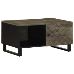 Mesa de centro 80x50x40 cm madeira de mangueira maciça preto