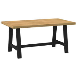 Mesa de jantar noain pernas em forma a 160x90x75cm pinho maciço