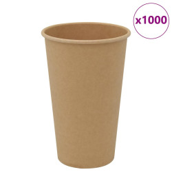 Copos de café de papel 1000 pcs 16oz 400ml castanho