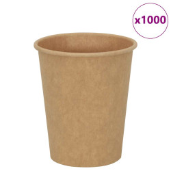 Copos de café de papel 1000 pcs 8oz 200ml castanho