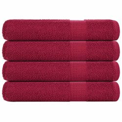 Toalhas de sauna frogn 4 pcs 80x200 cm 360 g/m² bordéus