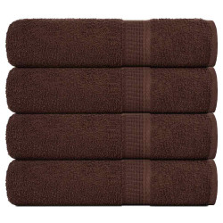 Toalhas de banho frogn 4 pcs 100x150 cm 360 g/m² castanho
