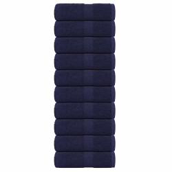 Toalhas de rosto frogn 10 peças azul-marinho 30x30 cm 360 g/m²