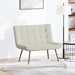 Banco 110x74x84 cm veludo cor creme