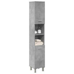 Armário de casa de banho 30x30x179 cm contrap. cinzento cimento