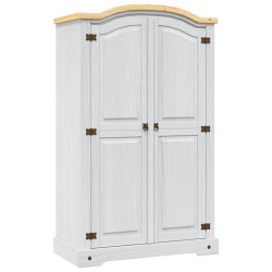 Roupeiro corona range pinho mexicano com 2 portas branco