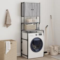 Armário p/ máquina de lavar derivados de madeira cinza sonoma