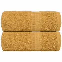 Toalhas de rosto frogn 2 peças douradas 30x30 cm 360 g/m²