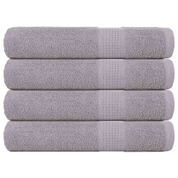 Toalhas de sauna frogn 4 pcs 80x200 cm 360 g/m² cinzento