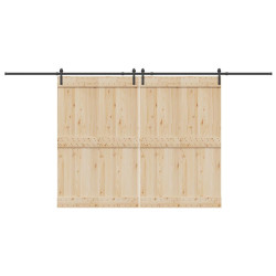 Kit de ferragens para porta deslizante 427 cm aço preto
