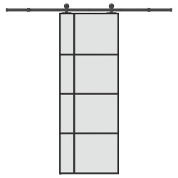 Porta deslizante c/ conj. ferragens 76x205cm vidro esg/alumínio