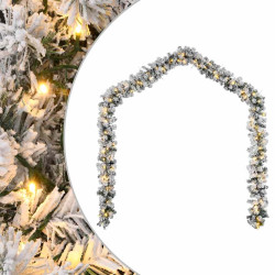 Grinalda de natal com luzes LED 20 m PVC verde