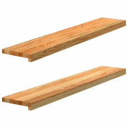 Soleiras da janela 2 pcs 110x20x2 cm carvalho castanho-claro