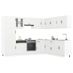14 Peças armário de cozinha conjunto kalmar branca