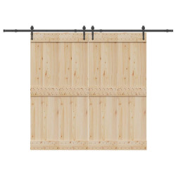Kit de ferragens para porta deslizante 305 cm aço preto